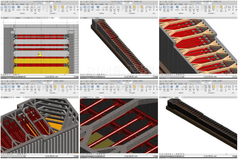 LOD400轨道交通围护结构BIM模型，可套用