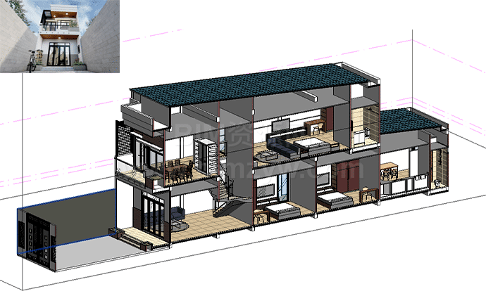 高端私人住宅公寓Revit模型下载BIM模型下载，真正的正向设计案例