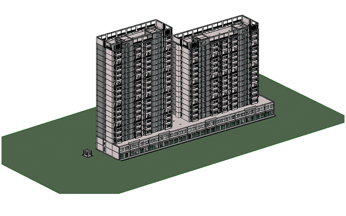 20层住宅楼Revit模型下载bim模型下载