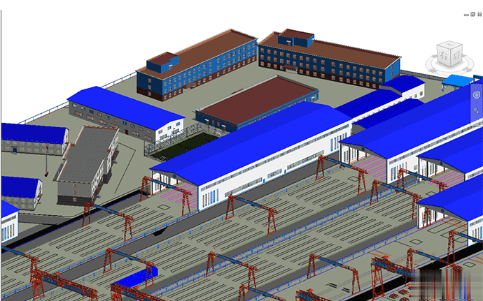 大型预制装配式桥梁厂及生产线Revit模型，LOD400+BIM模型下载