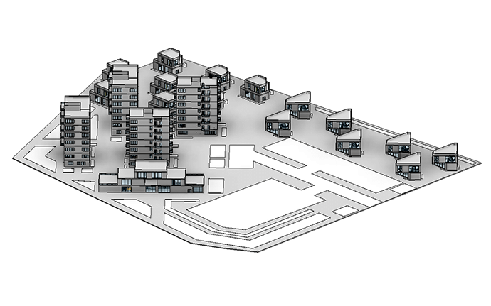 完整的住宅小区BIM模型Revit模型下载