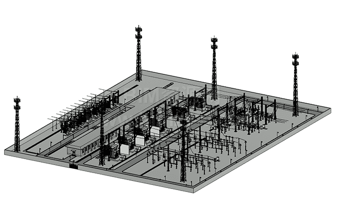 超精细交大站变电所BIM模型Revit模型，可下载