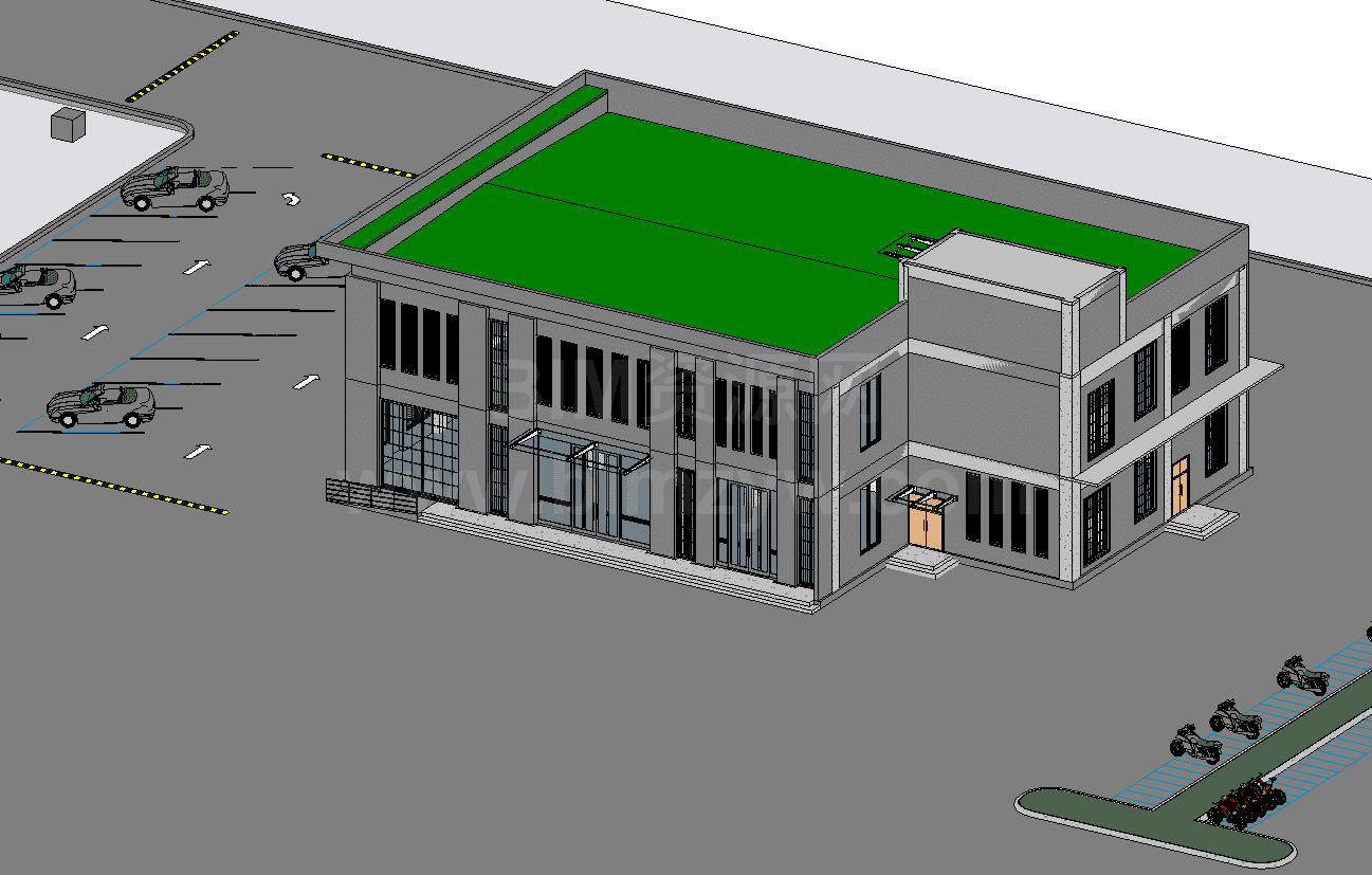 食堂与图书馆配套项目Revit模型下载bim模型下载