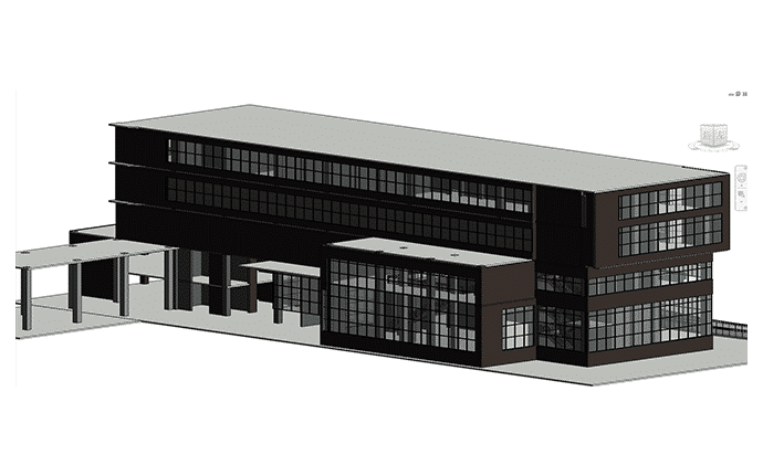 精美的四层大型办公楼BIM模型Revit模型下载