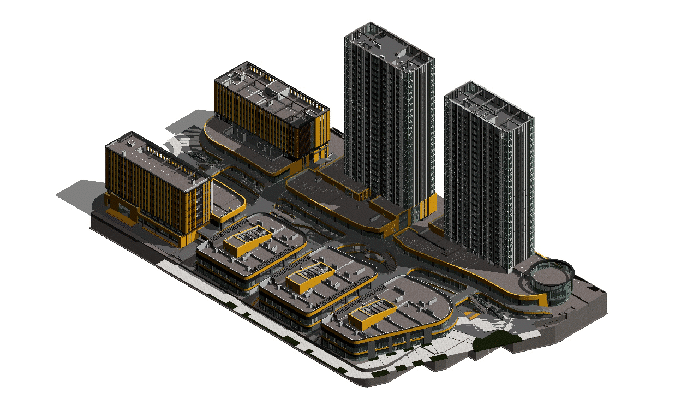 【高颜值BIM正向设计】商业综合体项目鲁能领秀城A2地块房地产开发建设项目BIM全套资料