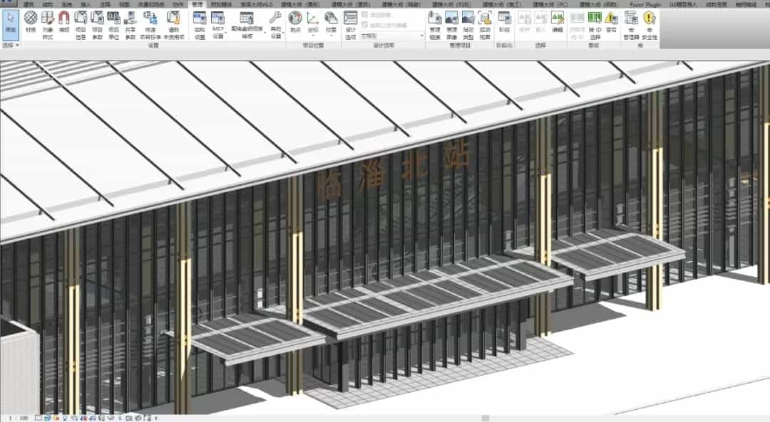 高铁站房精装BIM深度应用探索，淄博北站 含BIM模型、汇报PPT及演示视频等