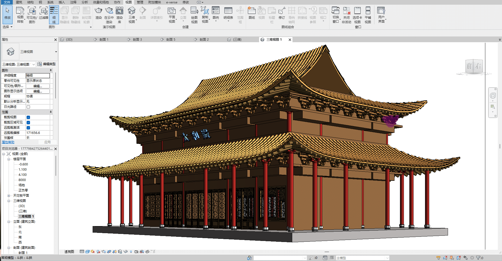 古色古香的太和殿Revit模型，对古风建筑感兴趣的可以下载学习