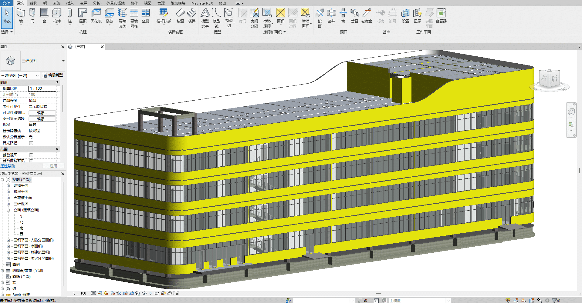 某医院建筑全套BIM资料，包含Revit模型及配套CAD图纸下载